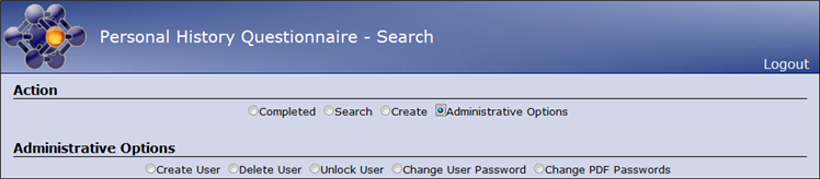 admin options